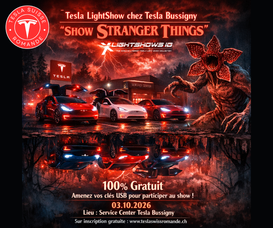 Tesla Light Shows Stranger Things - illustration TSR
